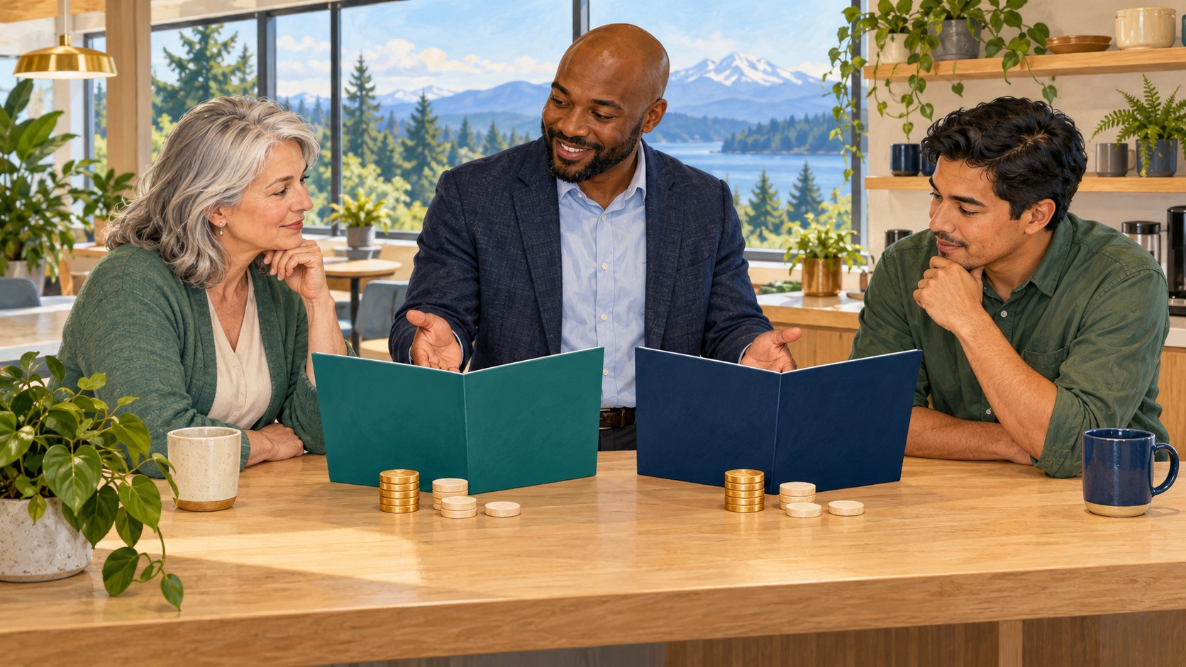 An HR professional explains two health plan choices and contributions to employees.